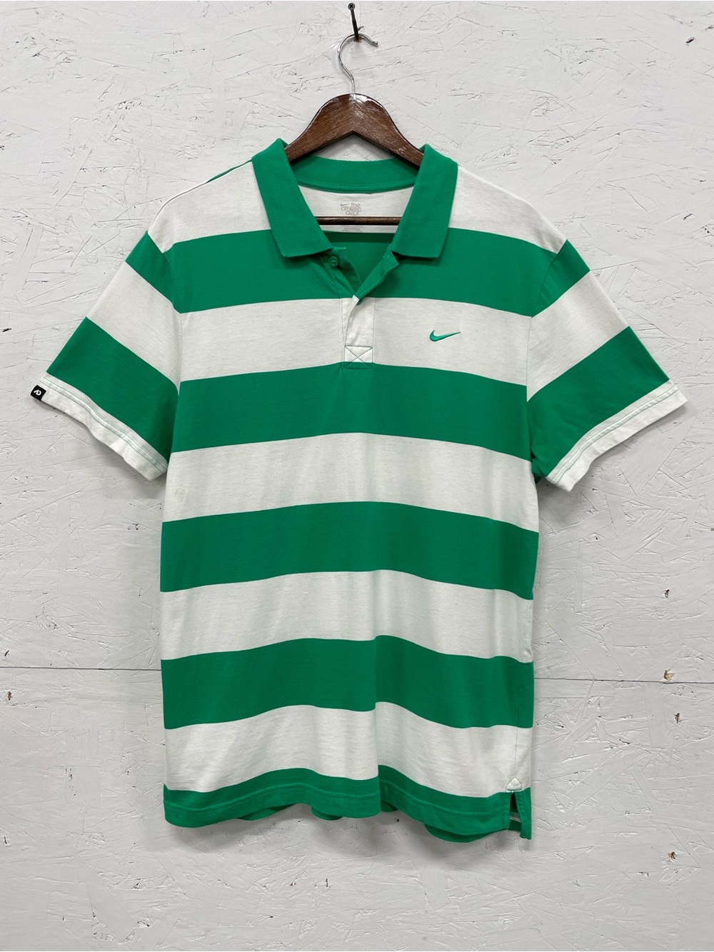 Nike "The Athletic Dept." Striped Polo, Size XL, Green